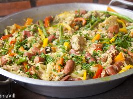 Galinhada arroz galinha legumes