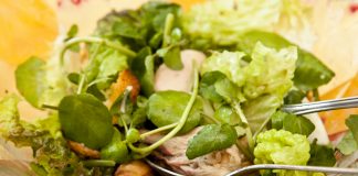 Salada de inverno com frango e outras delícias
