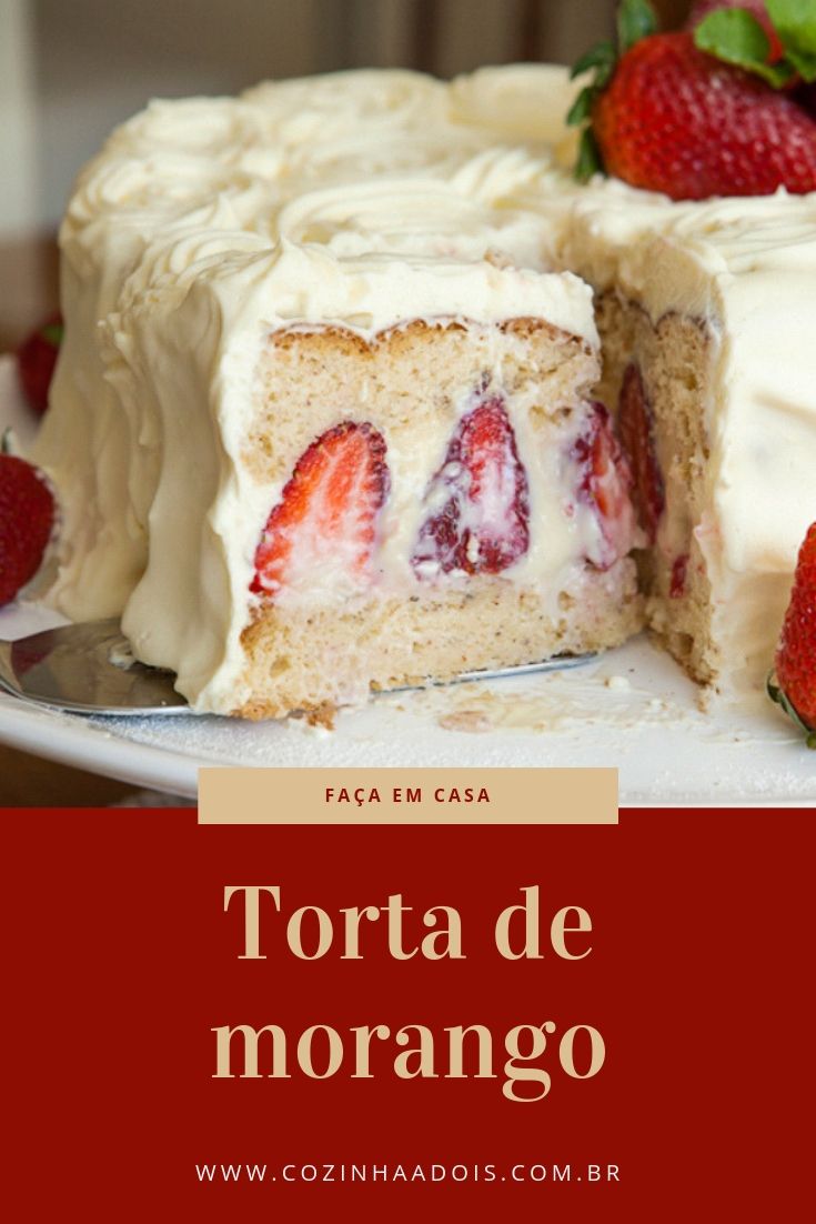 Torta Chantilly com Morango – Bendito Salgado