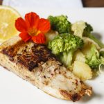 peixe com legumes