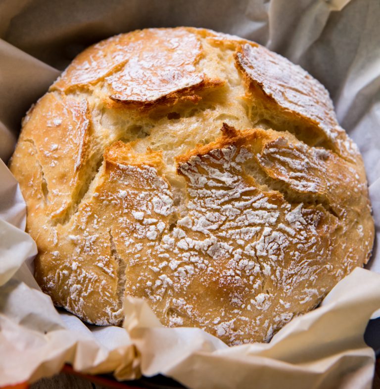 Pão caseiro de longa fermentação