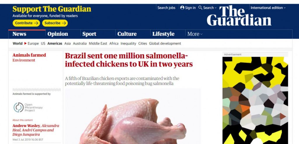 the guardian salmonella frango
