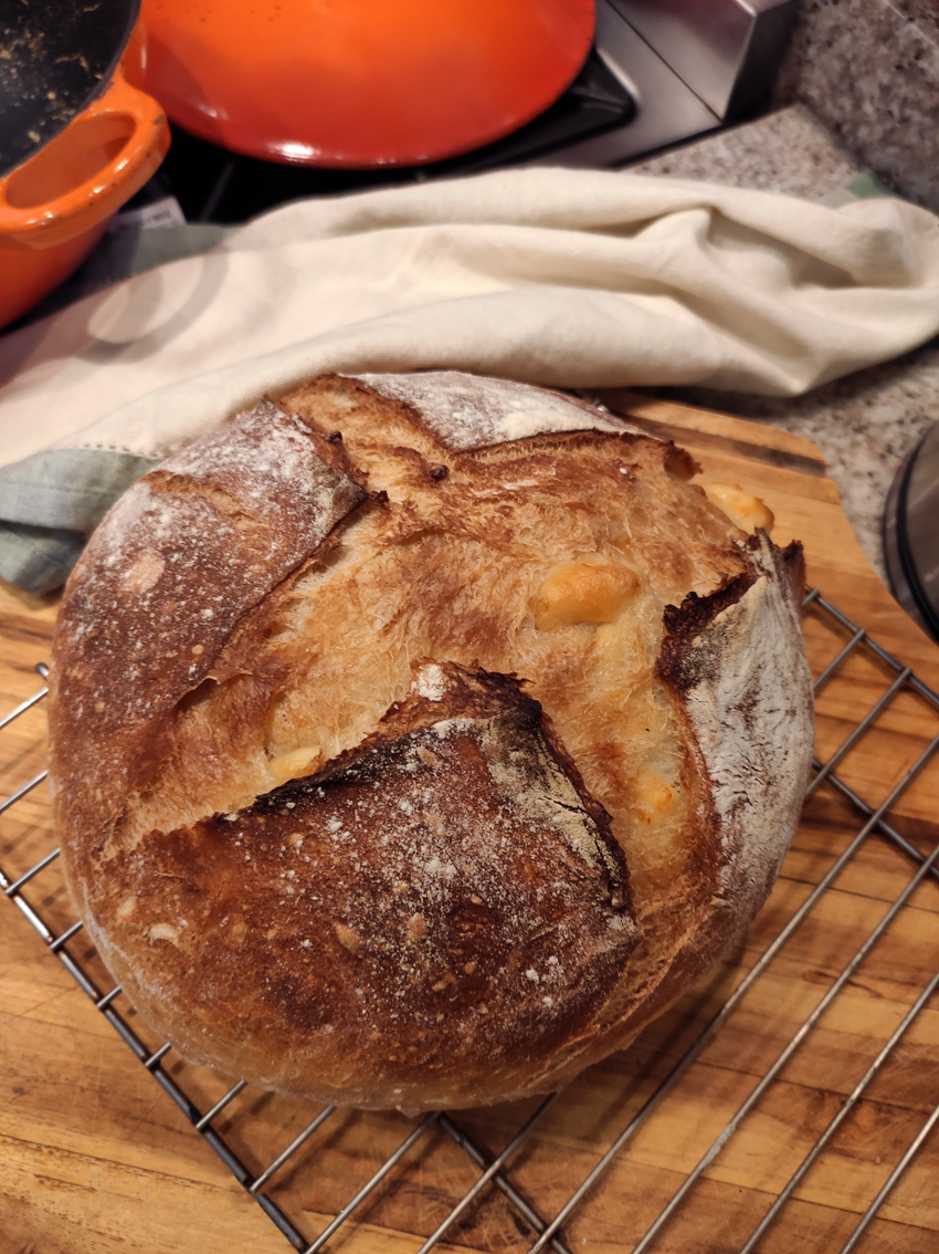 pão caseiro de panela